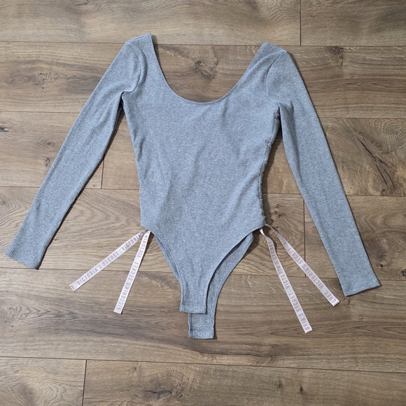 Victoria Secret Long Sleeve Grey Bodysuit - Picture 5 of 6